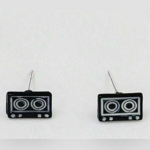 “Cassette Tape” Magnetic Mag Tape Retro Funky 70s 80s 90s Boombox Mini Tiny Stud